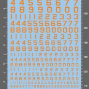 Number Waterslide Decals - Bedlam Creations